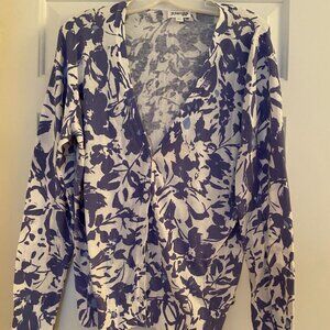 St John Bay Cardigan XL 100% Cotton Multicolor Long Sleeves